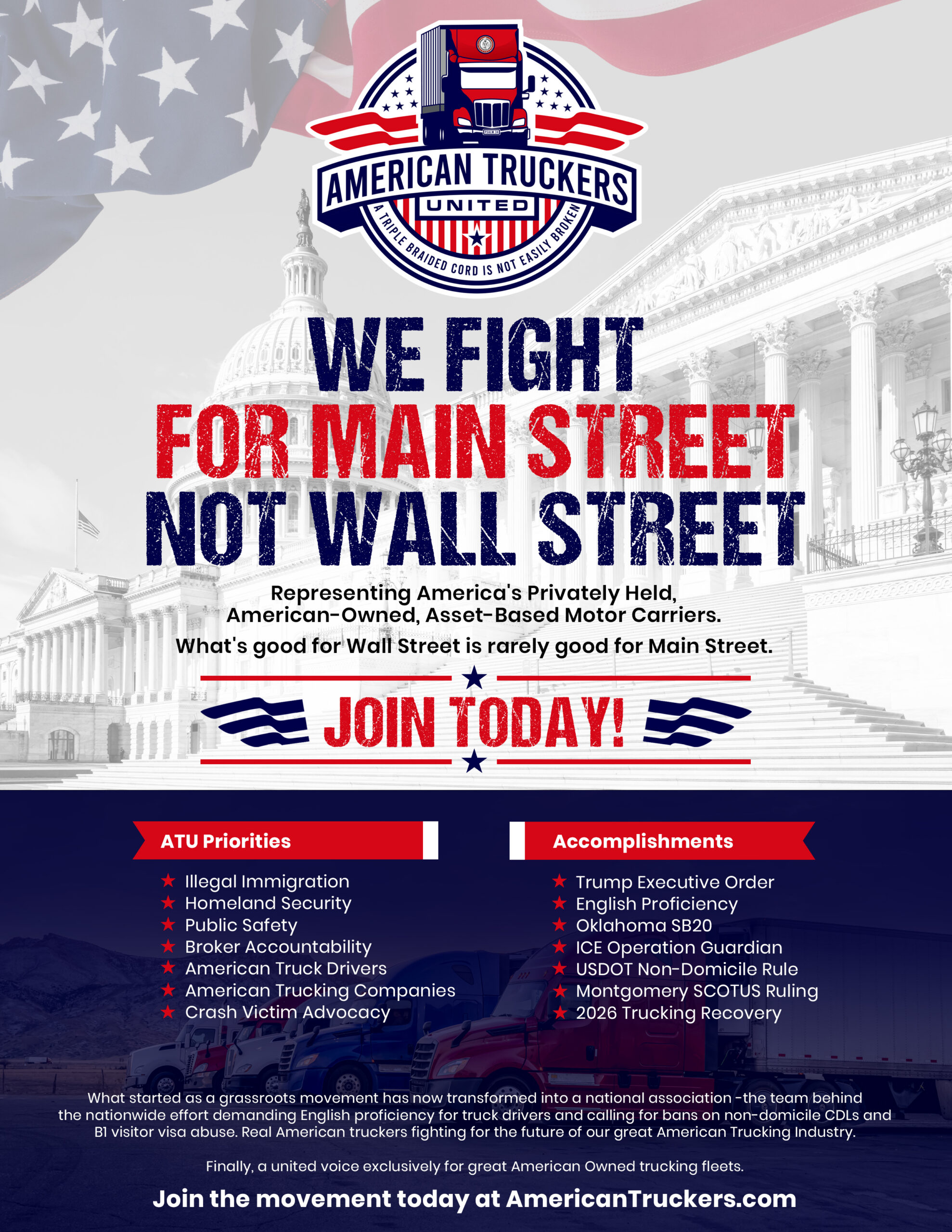 American Truckers United — We Fight For Main Street Not Wall Street