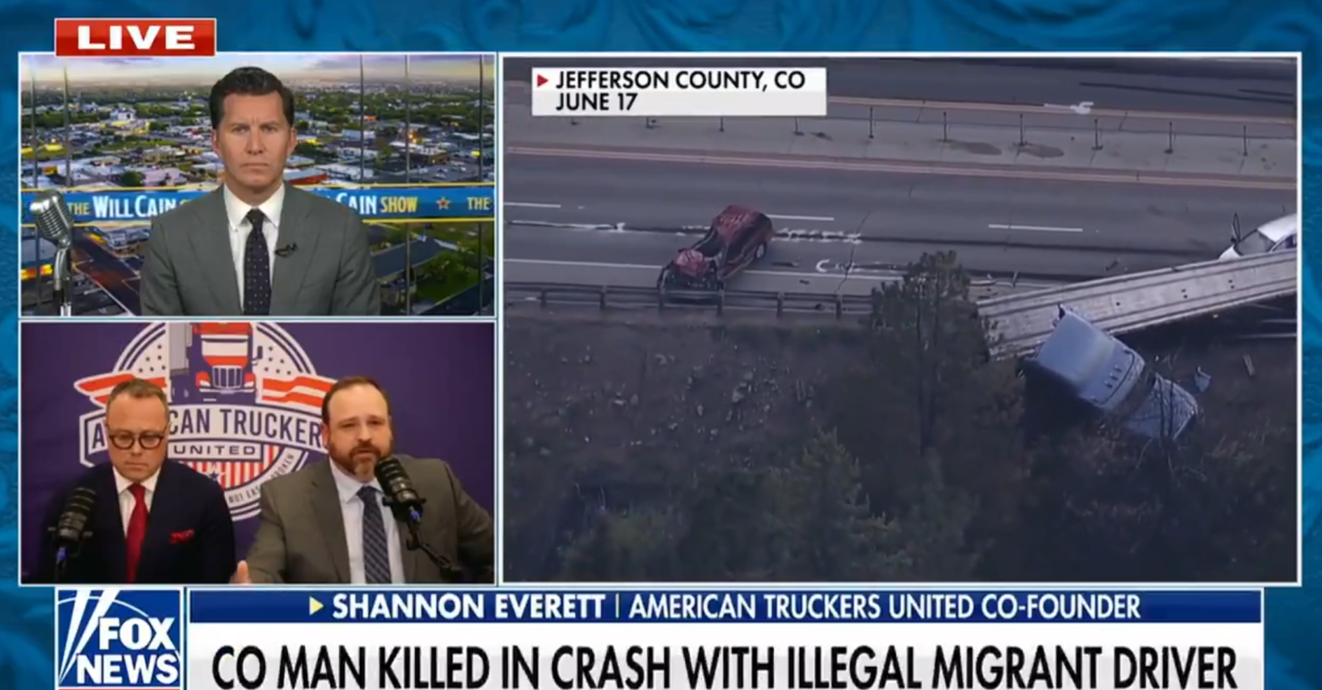 Shannon Everett and Harvey Beech on The Will Cain Show, April 4, 2025