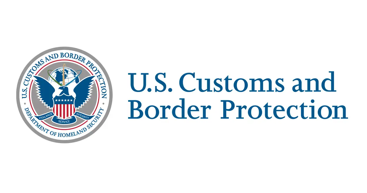U.S. Customs and Border Protection seal and wordmark (official CBP branding; no photo was published with the release)