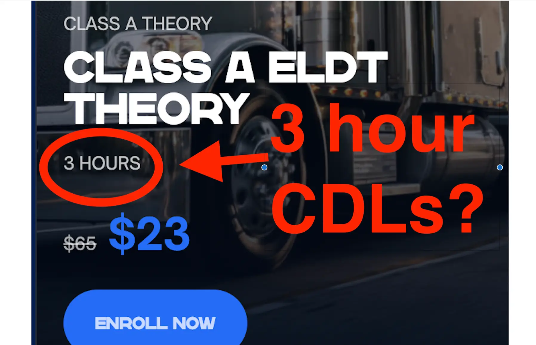 Image from Overdrive coverage of the FMCSA CDL school purge